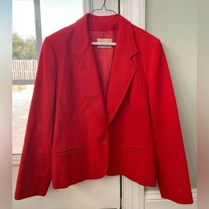 Vintage 100% Virgin Wool Red Pendleton Blazer